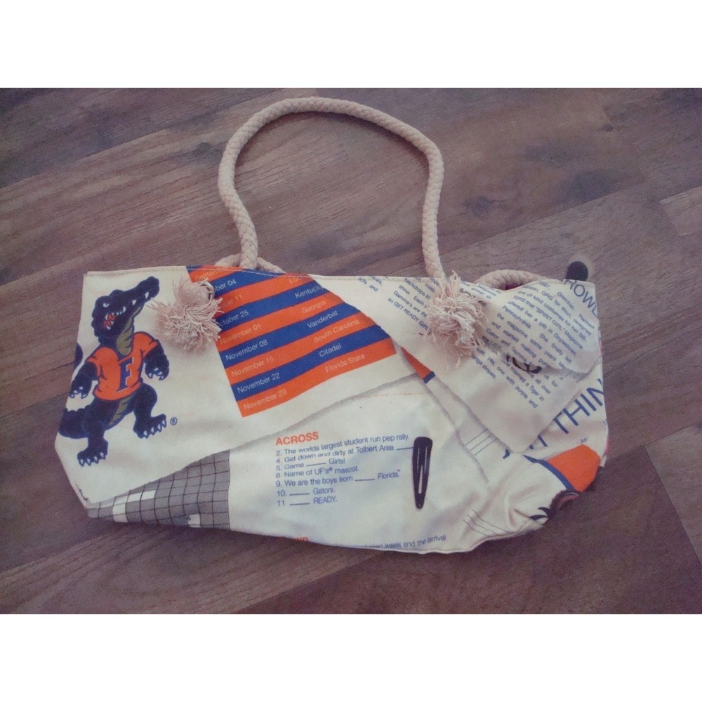 FLORIDA GATORS 9X12   Game Day Purse BAG HANDBAG‎ TOTE  DEADSTOCK  VINTAGE T7
